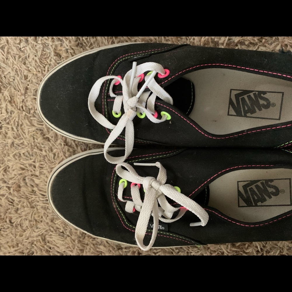 Black & Neon Vans